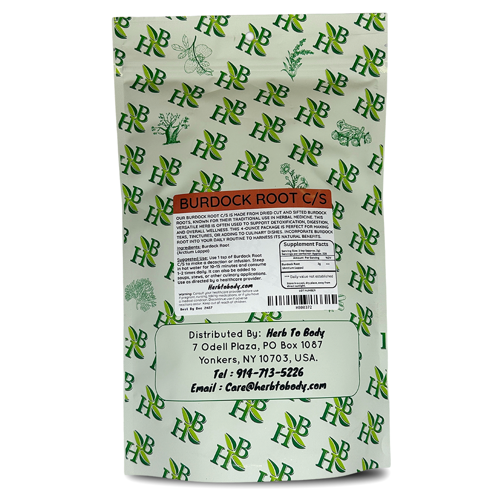 Herb To Body Burdock Root Cut and Sifted Dried Herb