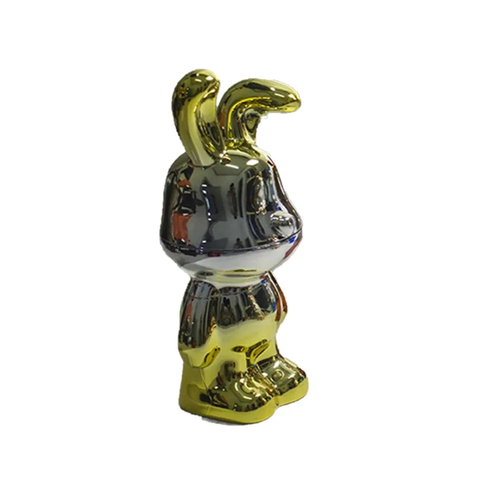 6.5" H 4PC Colorful Metallic Bunny -Patterned Cute Grinders Tobacco Herb Spice Gift Grinders for Smoking Metal