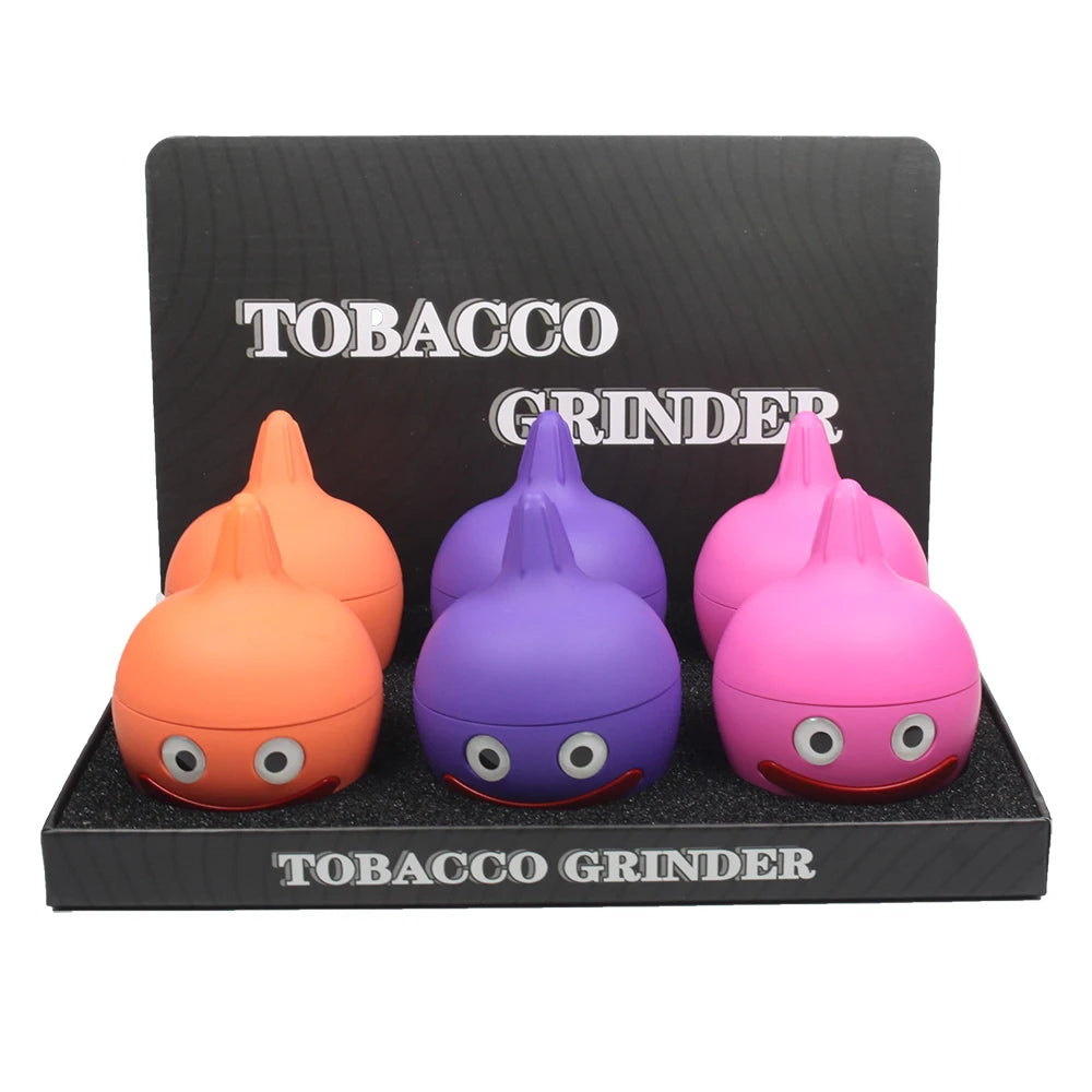 2.72'' Cartoon Fun Novelty Smile Face Herb Grinder 4 Layer Spice Crusher Easy Use Durable Gadget for Grinding Spices