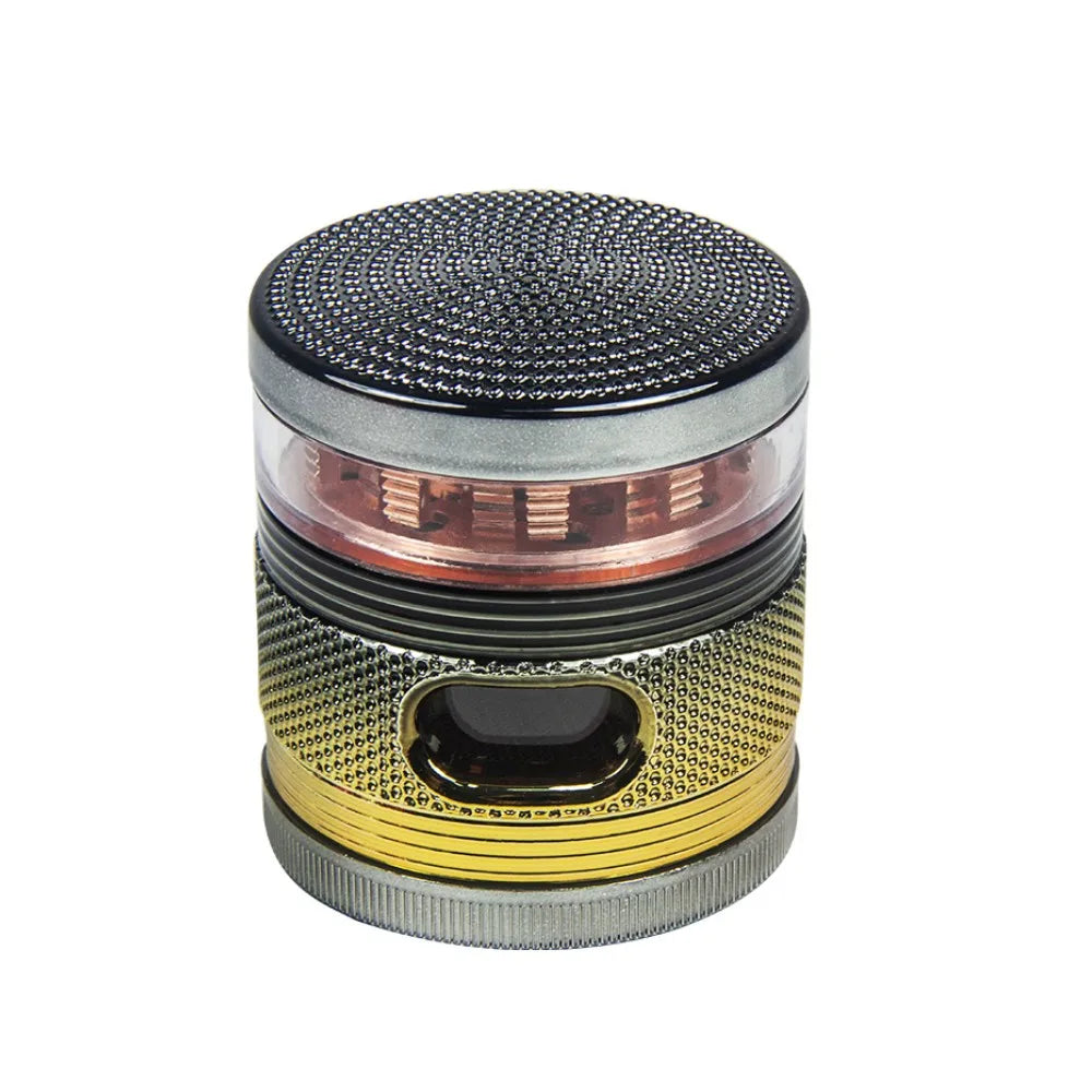2.5" Shiny Herb spice Grinder 4 Layer with window Sharp Teeth & Storage Chamber