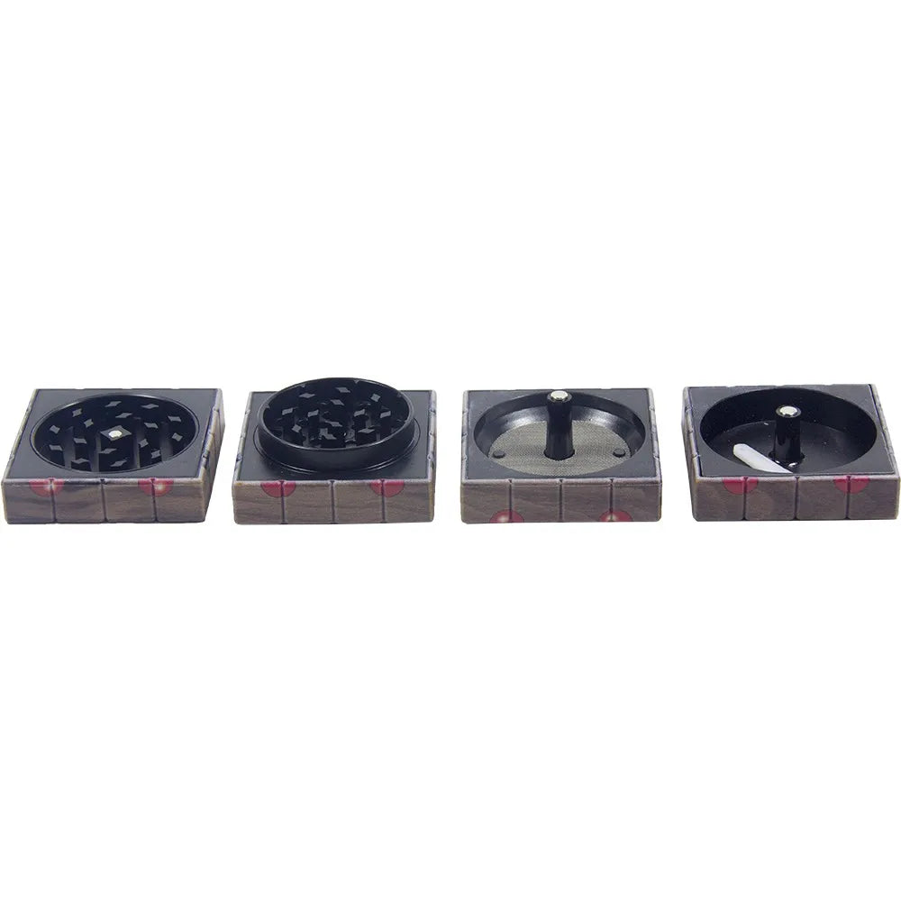 2.3" 4 PC Dice Shape Aviation Tobacco Herb Spice Grinder Smoke Crusher Novelty gift