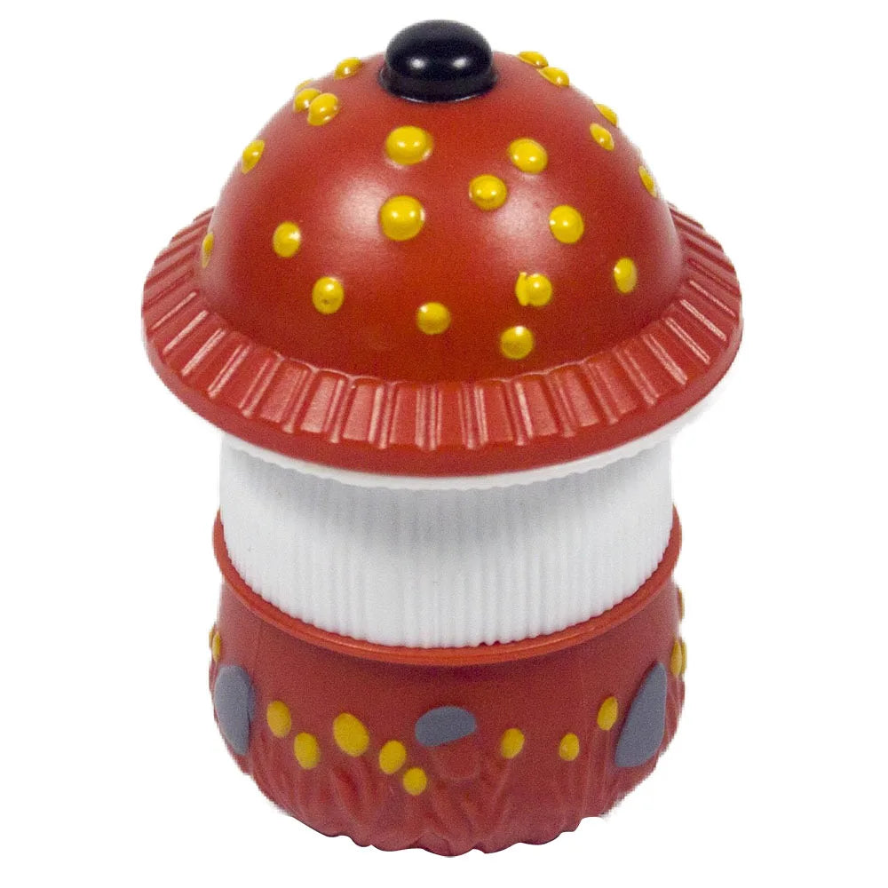 Mushroom-Shaped Herb & Spice Grinder - Durable Plastic with Metal Core, Compact Pocket Size, Ideal Gift for Christmas