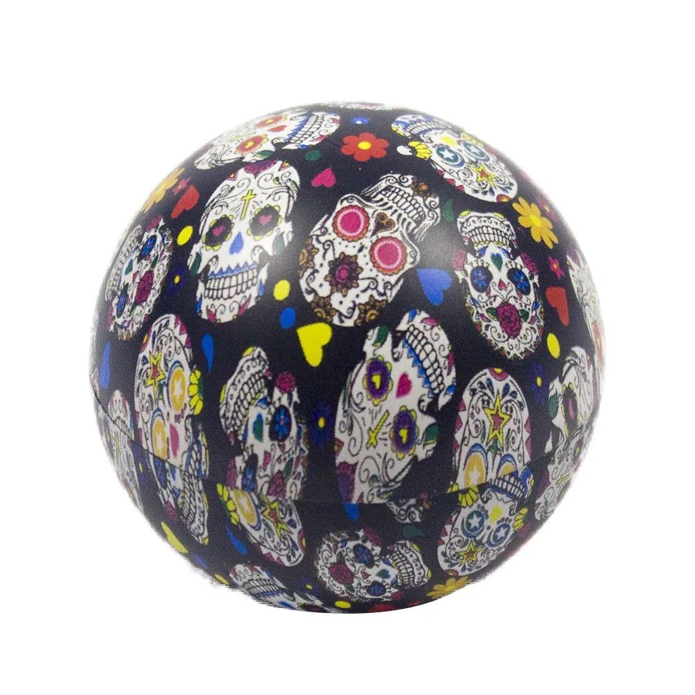 3-Part Metal Tobacco Grinder BALL with Decorative Sugar Skull Design - Portable Herb, Ideal Gift for Christmas