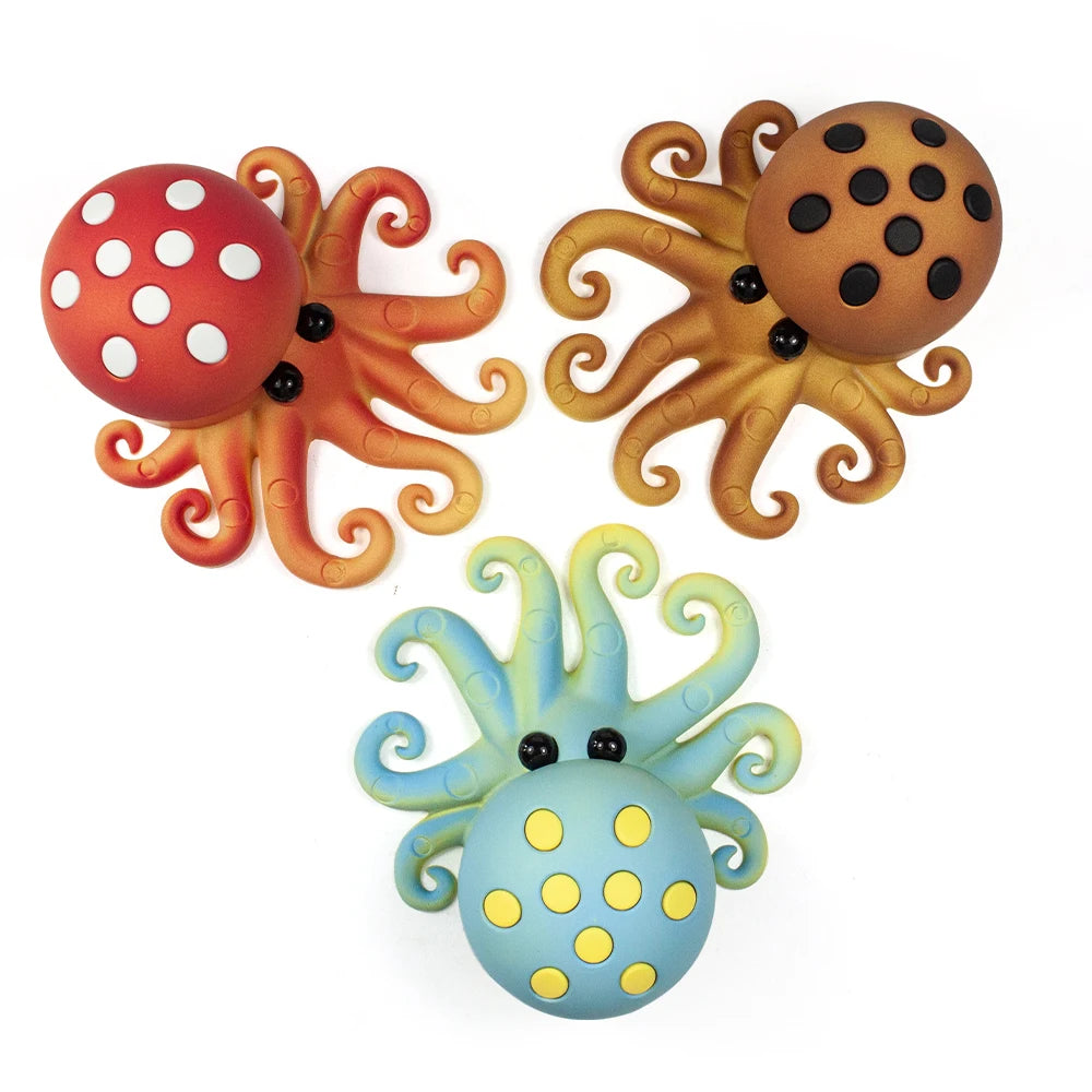 1.8'' 4 Parts Cute Octopus Shape Herb Grinder Durable Manual Metal Spice Crusher Gift for Friends  Valentine's Day  Birthday