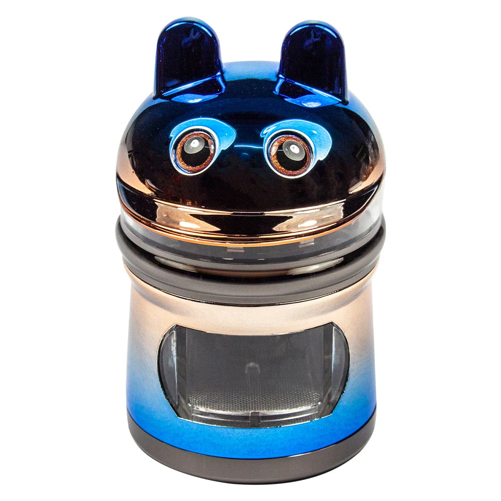 2.44''' 4 Layer Metal Spice Herb Cute Rabbit Grinder with Side Drawer Manual Herb, Salt, and Pepper Tobacco Crusher Gift for Man