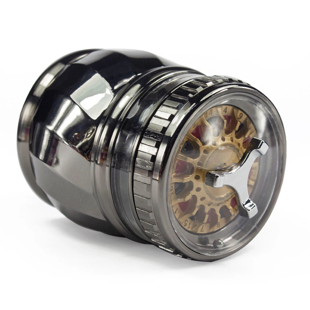 2.5" 4 Part Metal Grinder Tobacco Herb Spice Crusher Spinning Top gift for man friends birthday Perfect for Valentine's Day