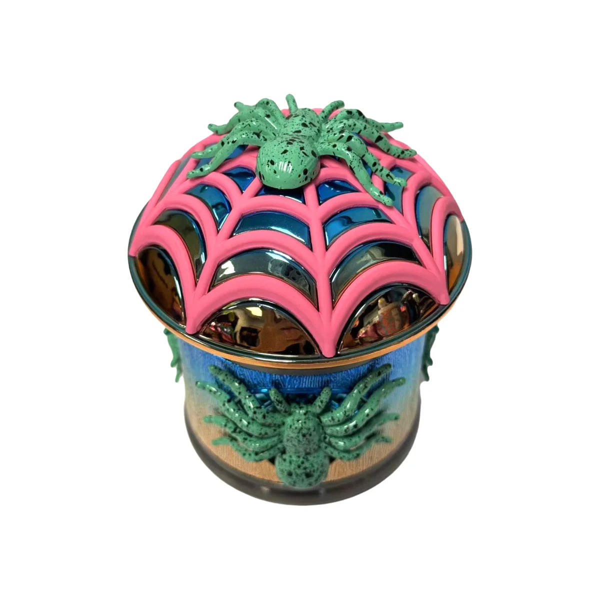 2.4'' Halloween Spider Web Herb Grinder 4 Layer Metal Tobacco Crusher Gift Christmas Birthday