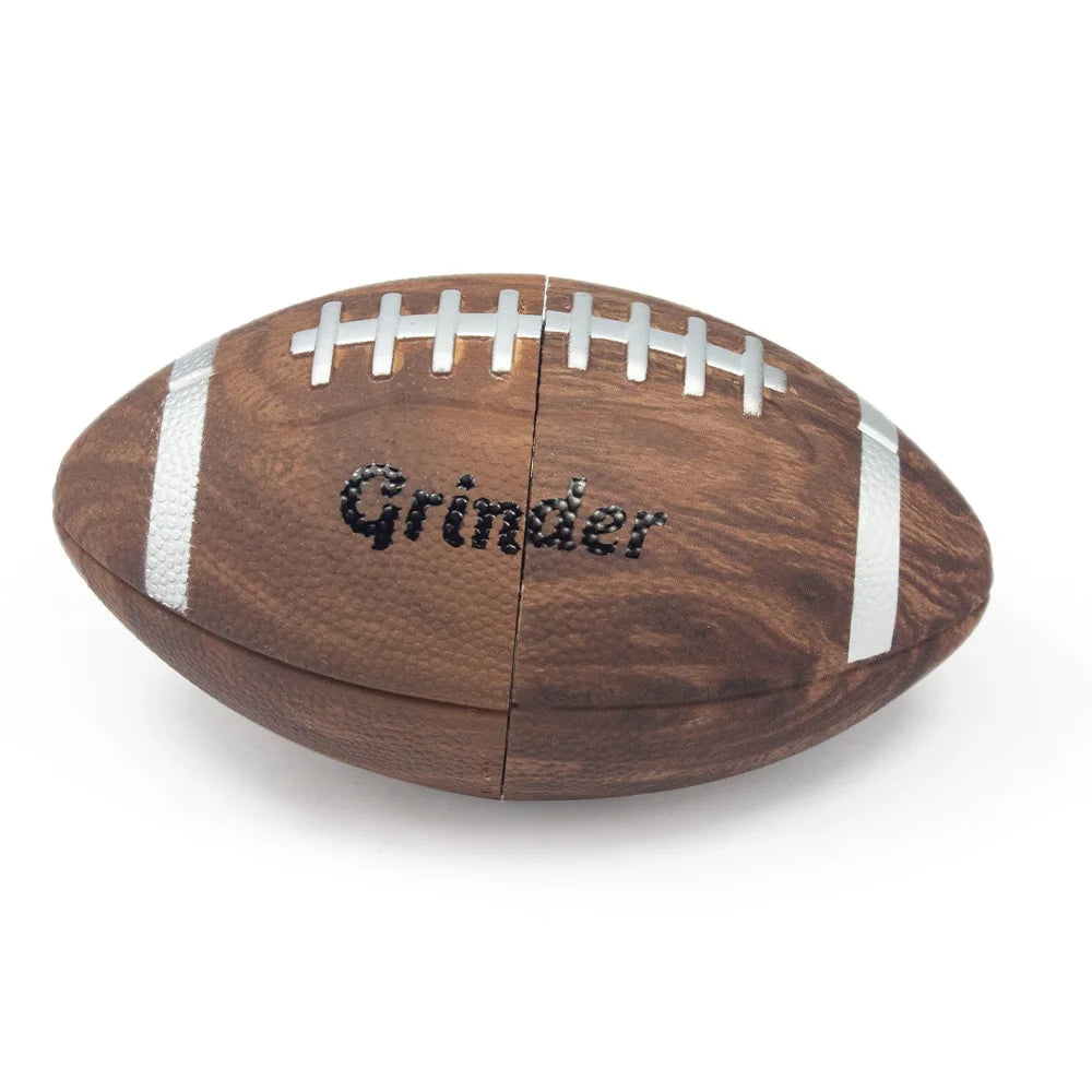 1pc Rubber American Football Herb Grinder for tobacco 4Parts Spice Crusher Gift for Friends Perfect for Valentine's Day Birthday