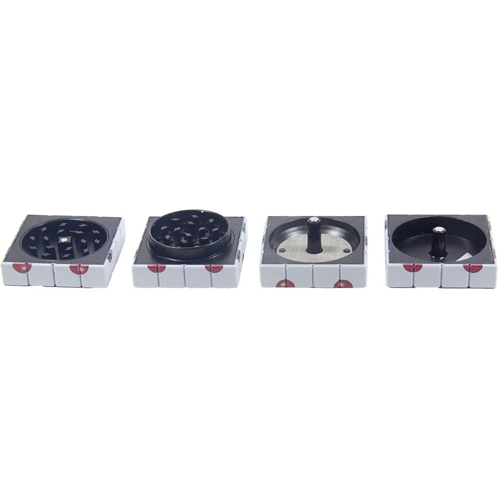 2.3" 4 PC Dice Shape Aviation Tobacco Herb Spice Grinder Smoke Crusher Novelty gift