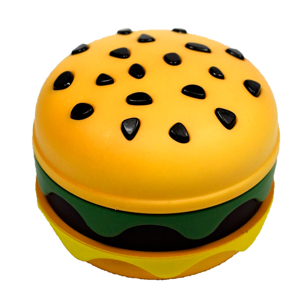 2.75" 4-Layer Metal Spice Herb Grinder Creative Burger Design Manual Tobacco Crusher Funny gift for man Halloween Birthday