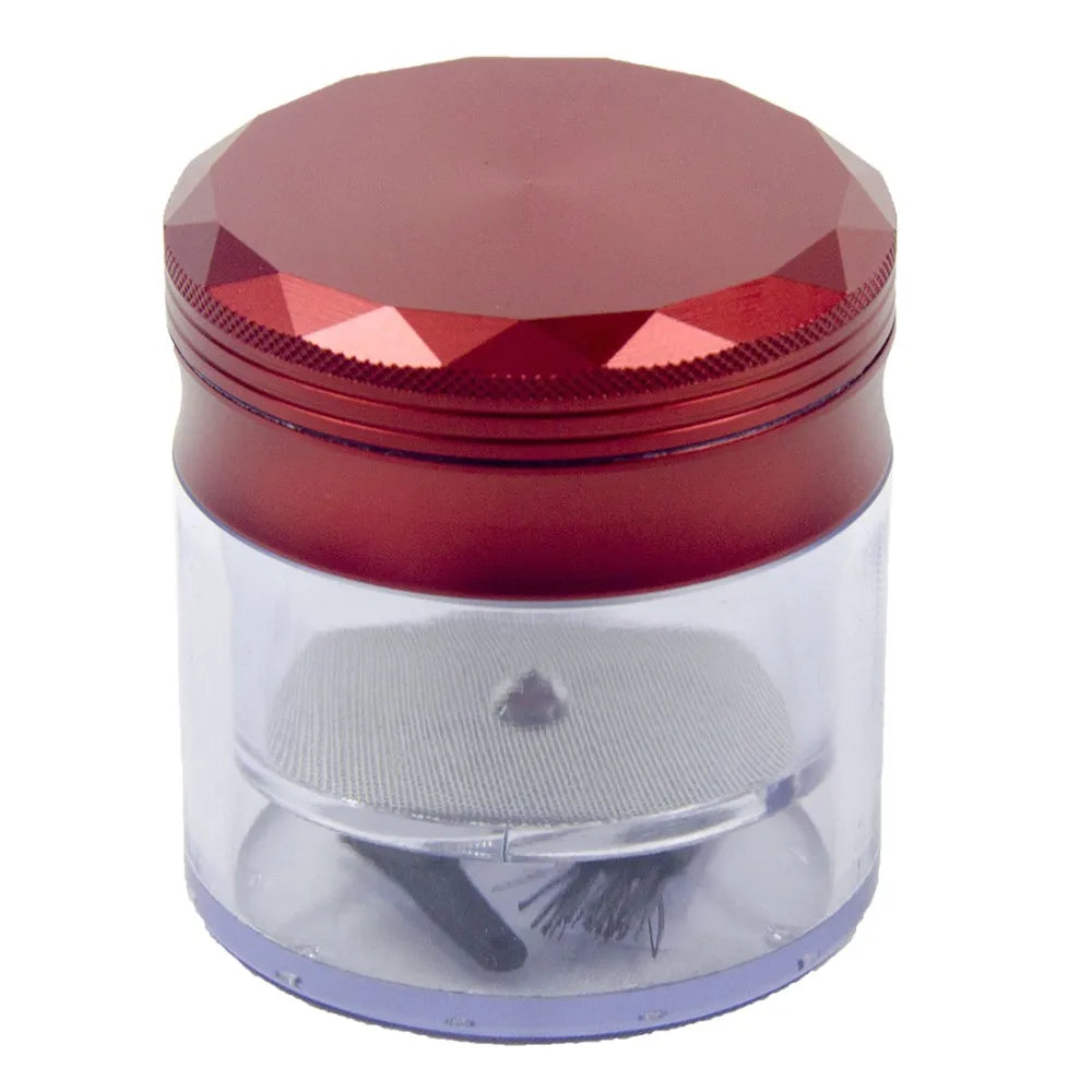 2.4" Metal Spice Herb Tobacco Grinder 4 Piece Crusher Storage gift man Smoke Crusher Rasta Color