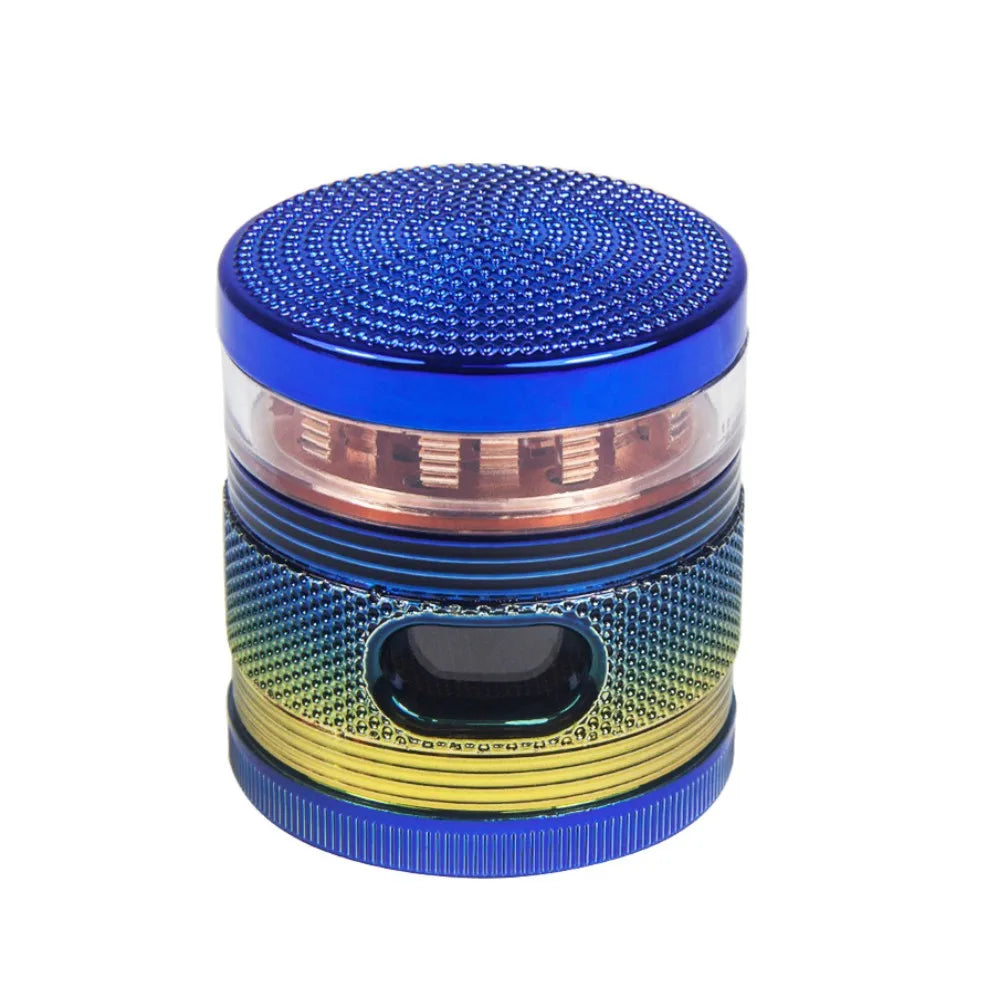 2.5" Shiny Herb spice Grinder 4 Layer with window Sharp Teeth & Storage Chamber