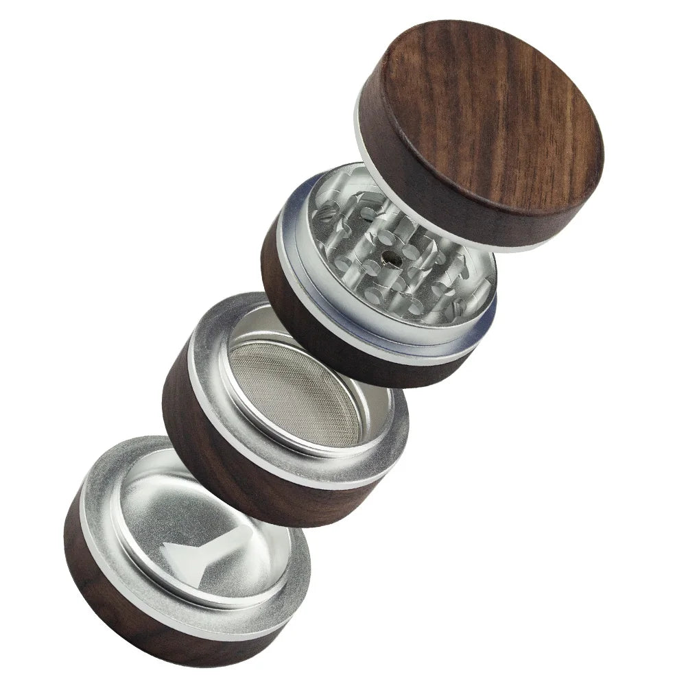 2.5" Herb Grinder 4 Piece Spice Grinder Durable Metal Teeth Manual PollenCatcher