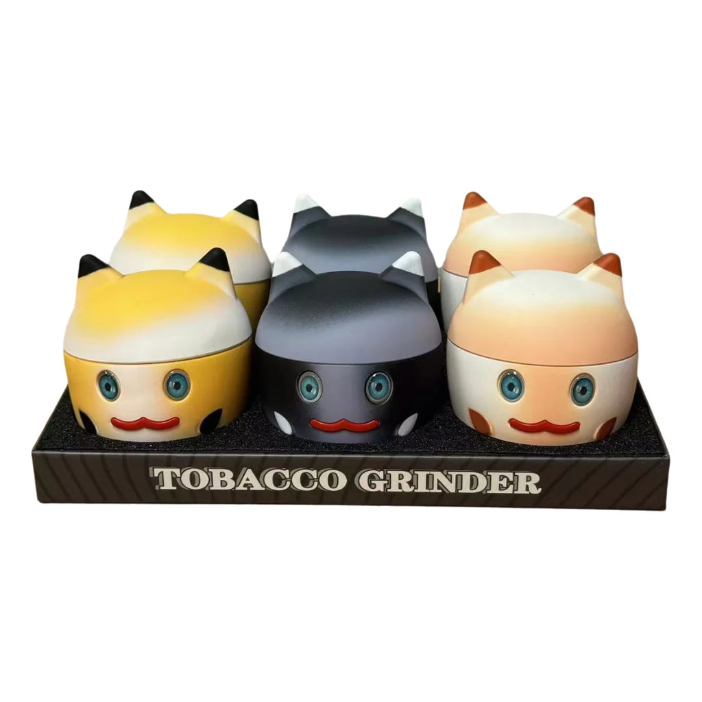 1pc 2.4'' 4Parts Cute Cat Herb Grinder Metal Tobacco Crusher Grinder Gift for Friends Perfect for Valentine's Day Birthday