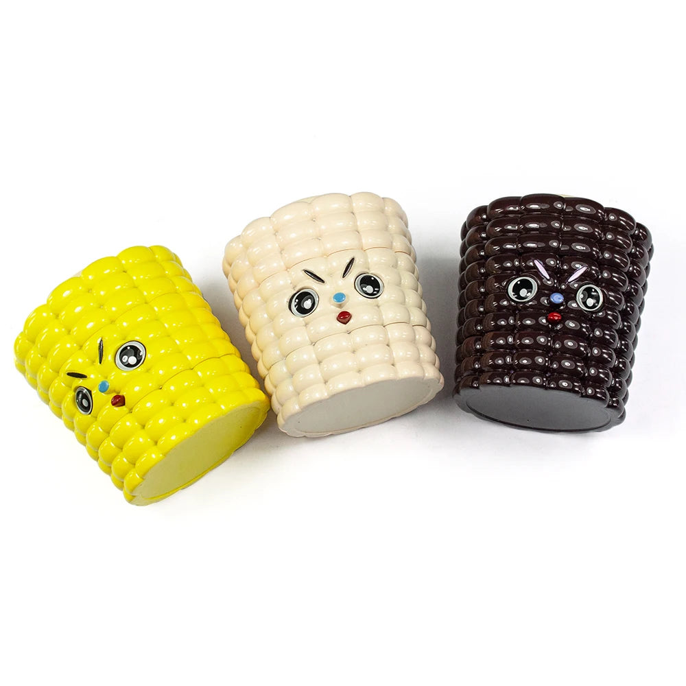 1.8'' Corn Shape Herb Grinder 4 Piece Tobacco Spice Crusher Cute Cartoon Gift for Friends Perfect for Valentine's Day Birthday