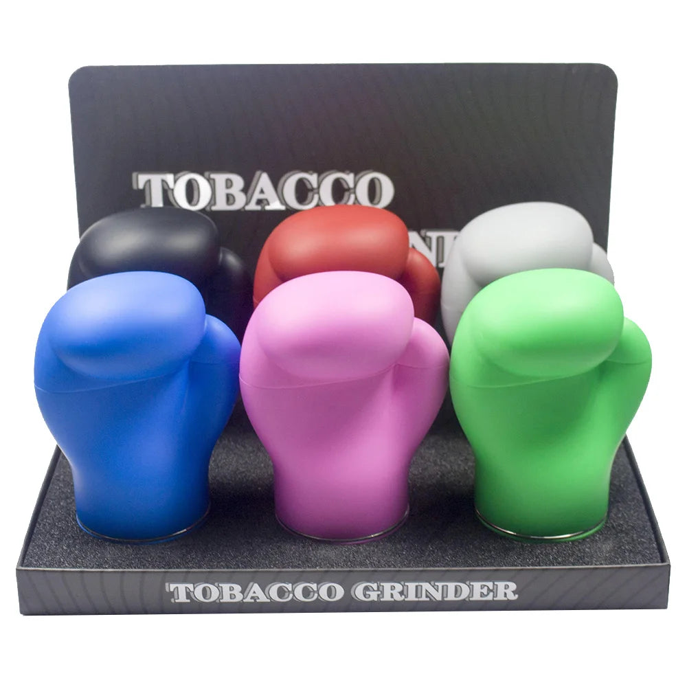 4.6" H 4PC Colorful Fist-Shaped Herb Grinders Tobacco smoking Spice Gift Novetly Herbal Crusher Birthday Gift