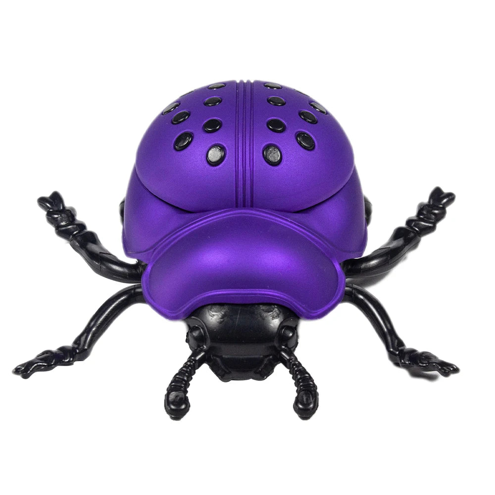1.8'' Ladybug Herb Grinder 4 Piece Zinc Alloy Tobacco Grinder BUG Metal Tobacco Herb Spice Grinder Smoke Crusher Purple color
