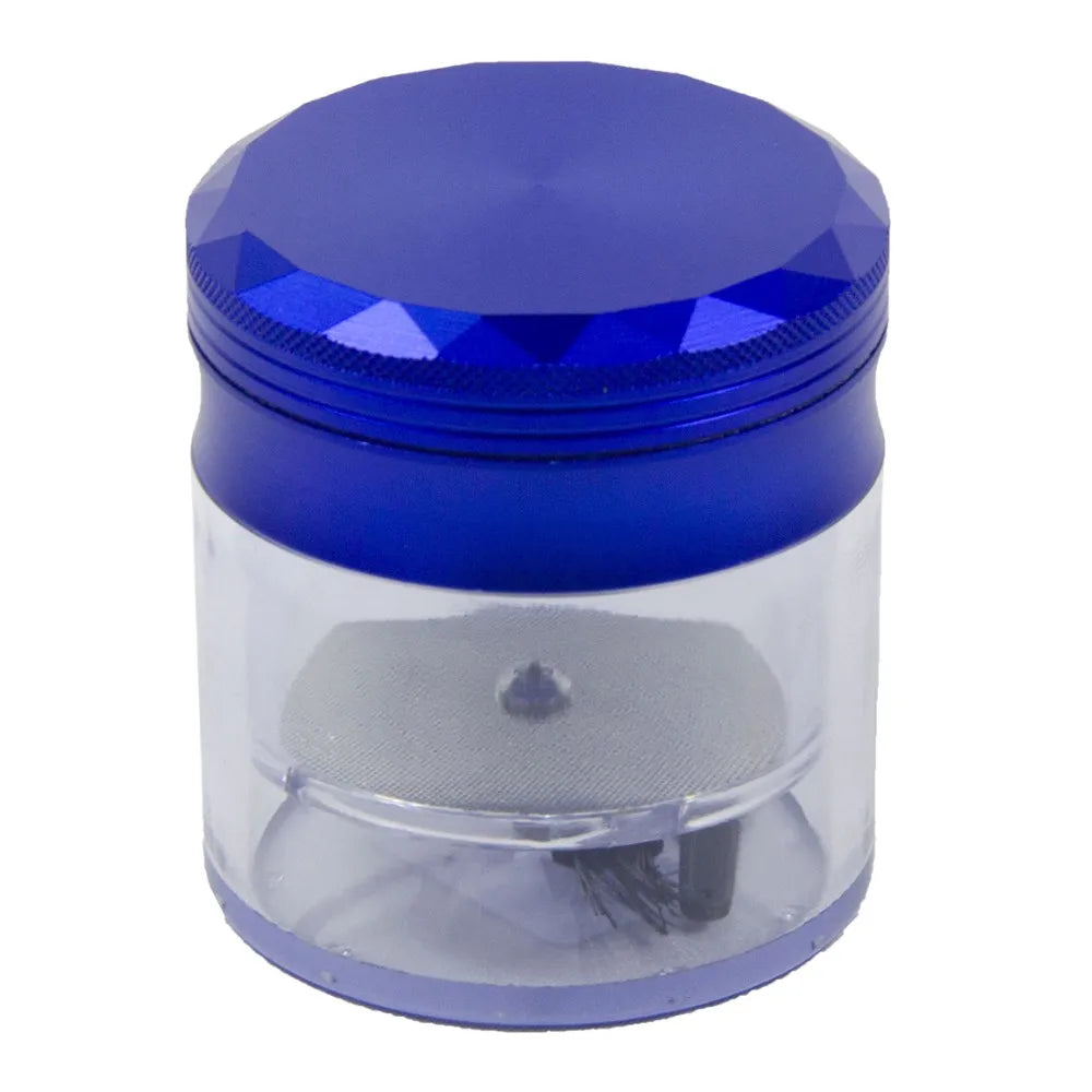 2.4" Metal Spice Herb Tobacco Grinder 4 Piece Crusher Storage gift man Smoke Crusher Rasta Color
