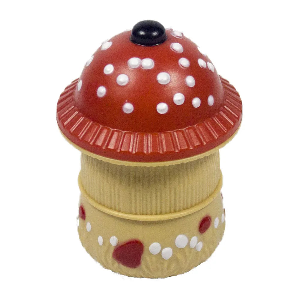 Mushroom-Shaped Herb & Spice Grinder - Durable Plastic with Metal Core, Compact Pocket Size, Ideal Gift for Christmas