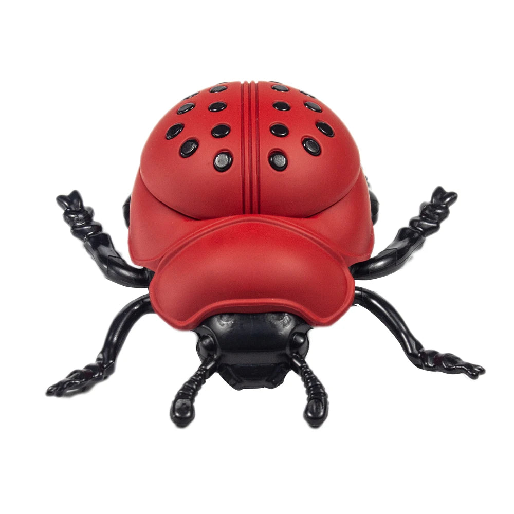 1.8'' Ladybug Herb Grinder 4 Piece Zinc Alloy Tobacco Grinder BUG Metal Tobacco Herb Spice Grinder Smoke Crusher Purple color