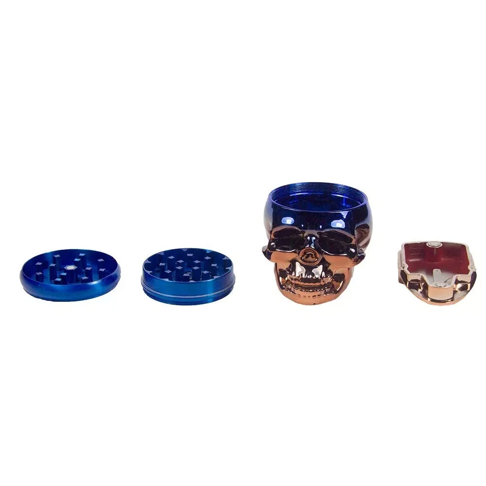 2.1" Tobacco Herb Grinder Spice Herbal 5 PC Smoke Crusher 3D Skull Design