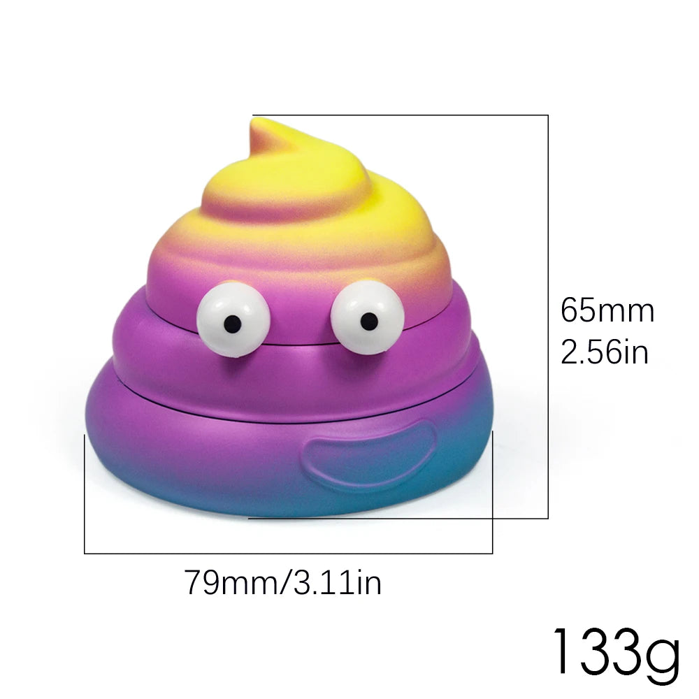 1.8" 4 Layer Metal Spice Herb Grinder Funny Poop Design Tobacco Crusher Halloween gift