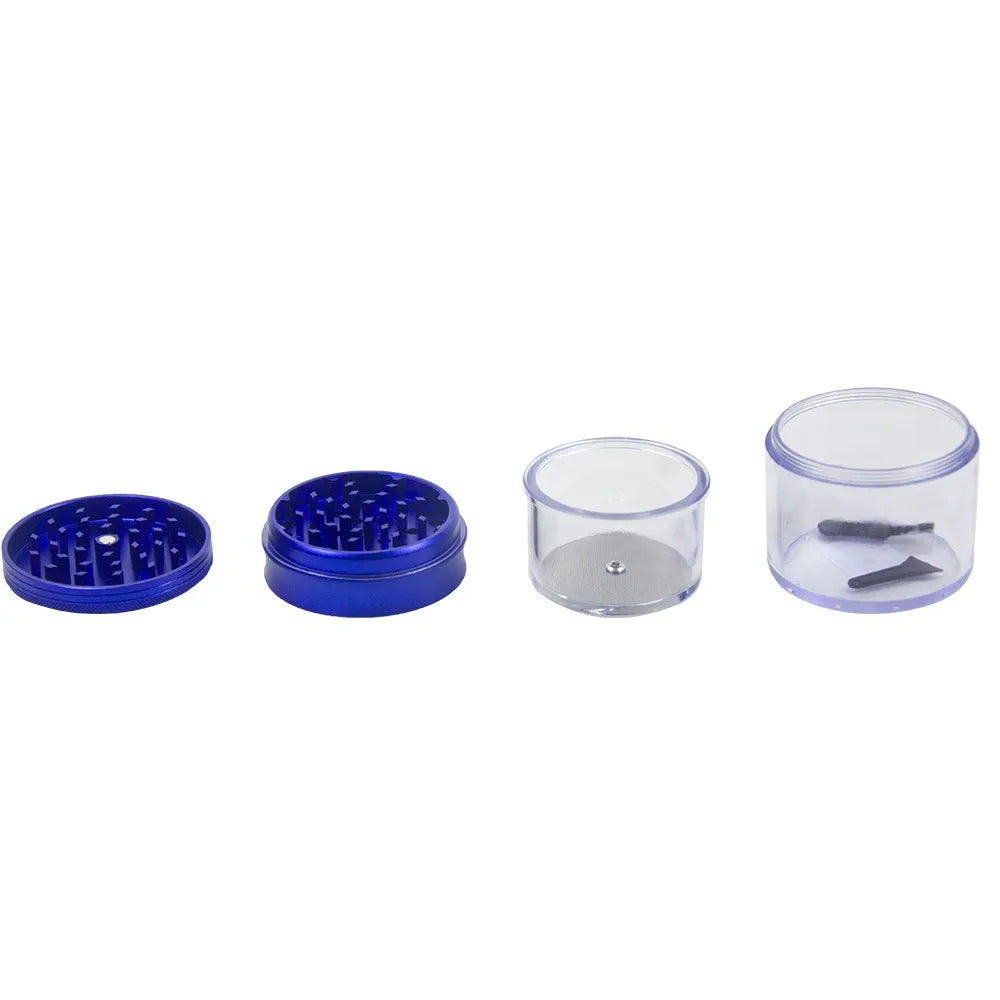 2.4" Metal Spice Herb Tobacco Grinder 4 Piece Crusher Storage gift man Smoke Crusher Rasta Color