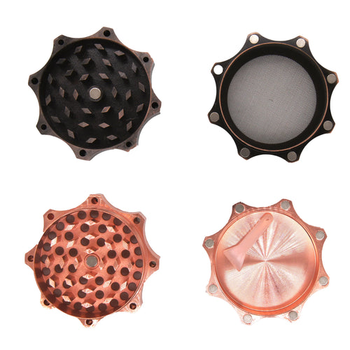 2.3" 4 PC Cube Shape Aviation Tobacco Herb Spice Grinder Smoke Crusher Novelty gift fashion Christmas gift