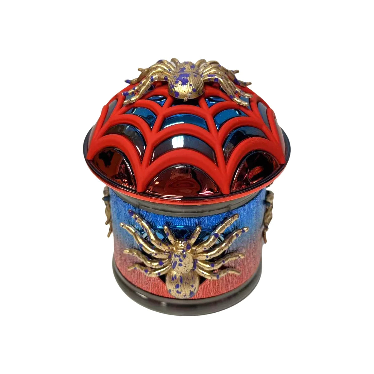 2.4'' Halloween Spider Web Herb Grinder 4 Layer Metal Tobacco Crusher Gift Christmas Birthday