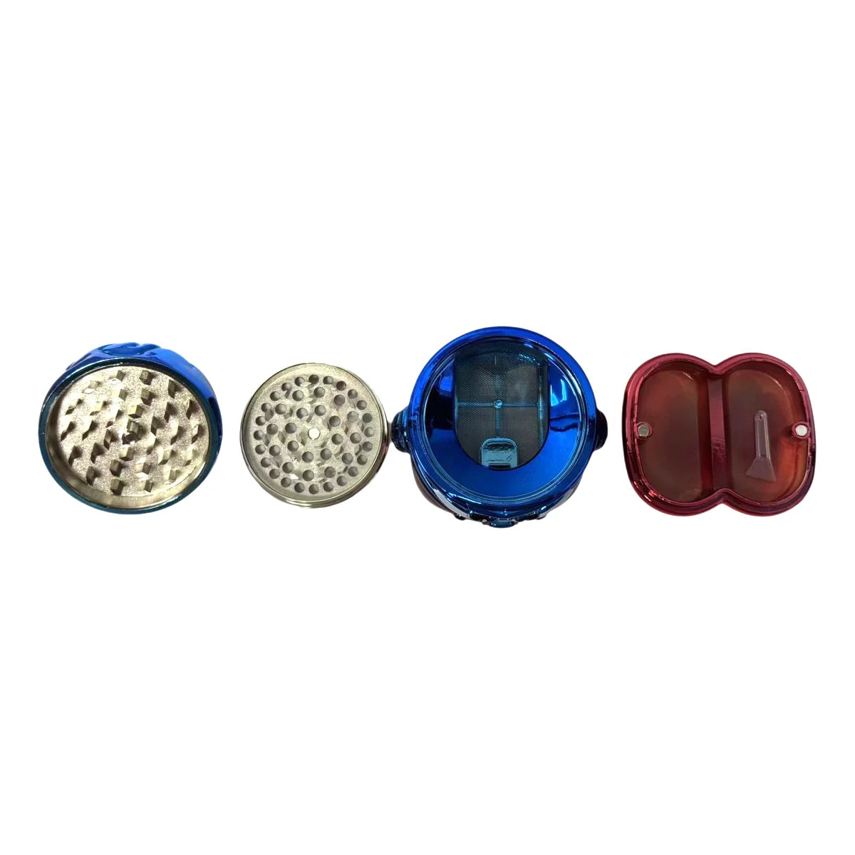 2.3'' Funny Monster shiny Spice Herb Grinder With Drawer Tobacco Crusher gift for birthday man friend