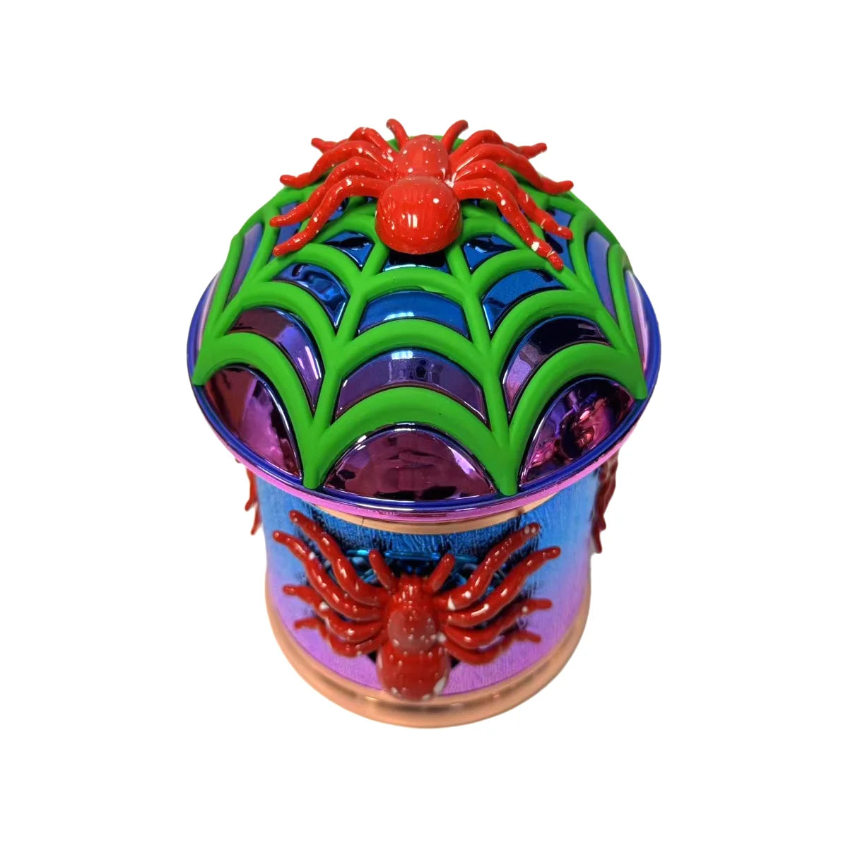 2.4'' Halloween Spider Web Herb Grinder 4 Layer Metal Tobacco Crusher Gift Christmas Birthday