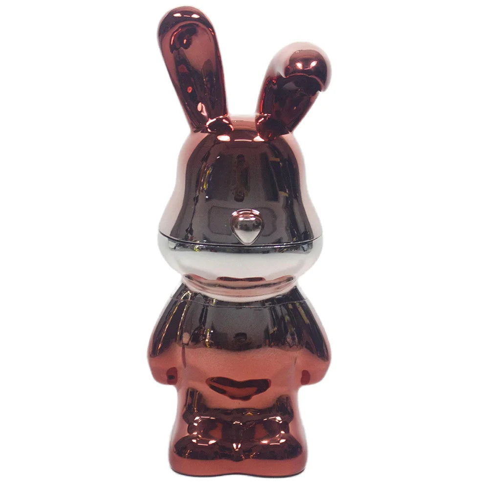 6.5" H 4PC Colorful Metallic Bunny -Patterned Cute Grinders Tobacco Herb Spice Gift Grinders for Smoking Metal