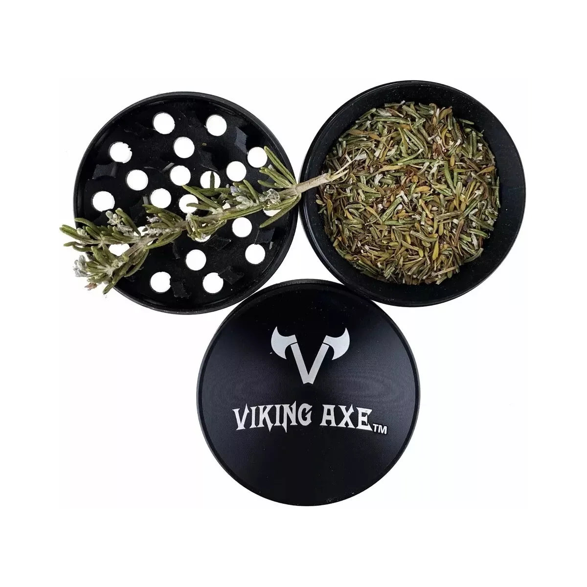 2.4" 4 PC Tobacco Herb Spice metal Grinder W/ Handle Crank Smoke Crusher Rasta Color