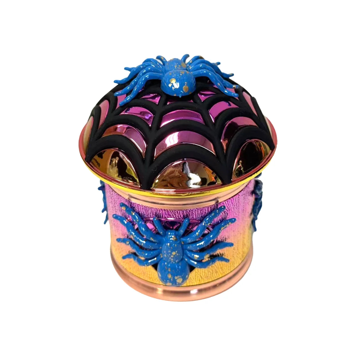 2.4'' Halloween Spider Web Herb Grinder 4 Layer Metal Tobacco Crusher Gift Christmas Birthday