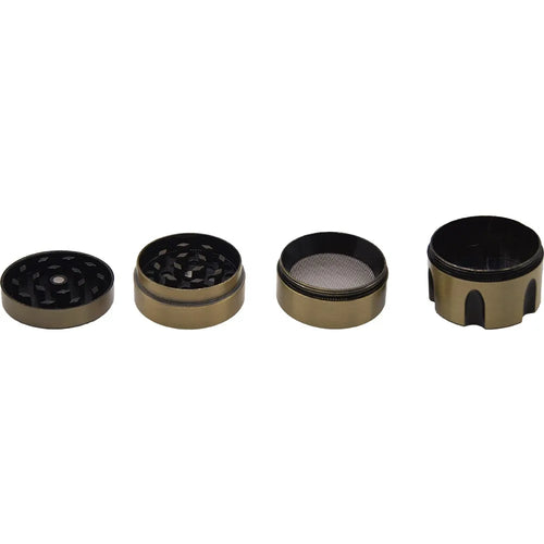 1.5" 4 Parts Revolver Bullet Tobacco Spice Herb Mill Grinder Pewter Metal Color