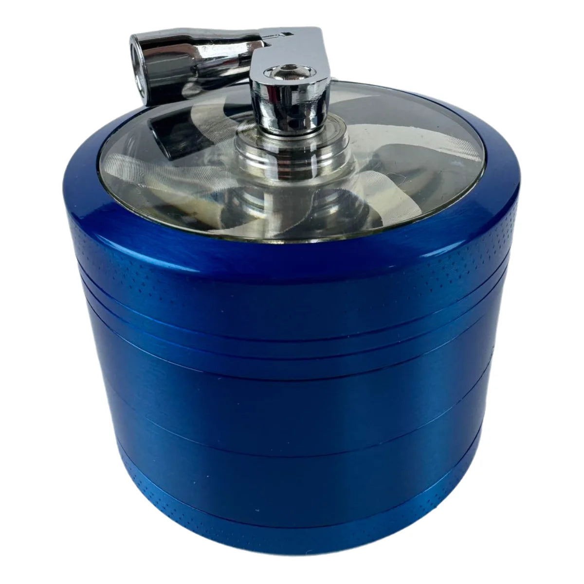 2.4" 4 PC Tobacco Herb Spice metal Grinder W/ Handle Crank Smoke Crusher Rasta Color