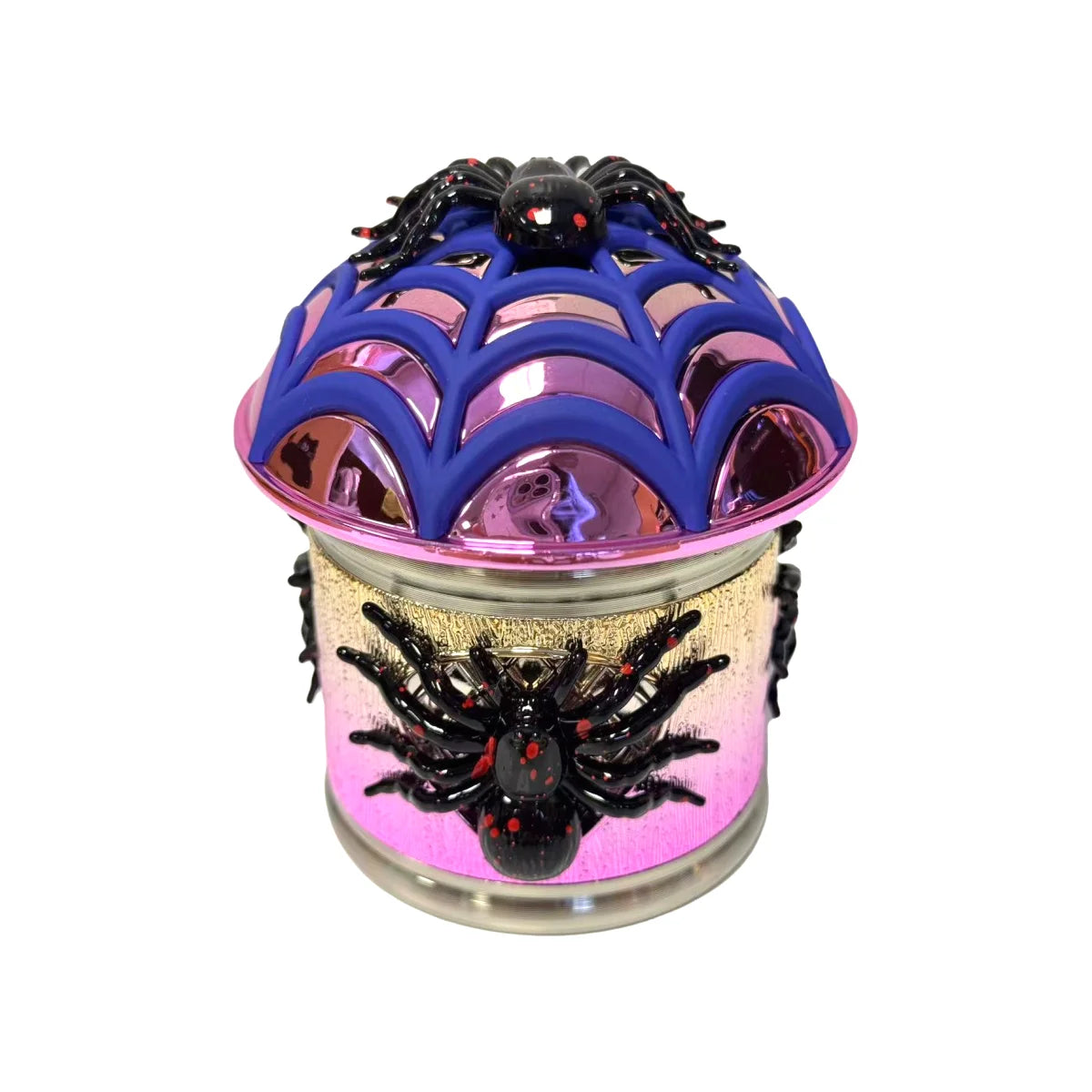 2.4'' Halloween Spider Web Herb Grinder 4 Layer Metal Tobacco Crusher Gift Christmas Birthday