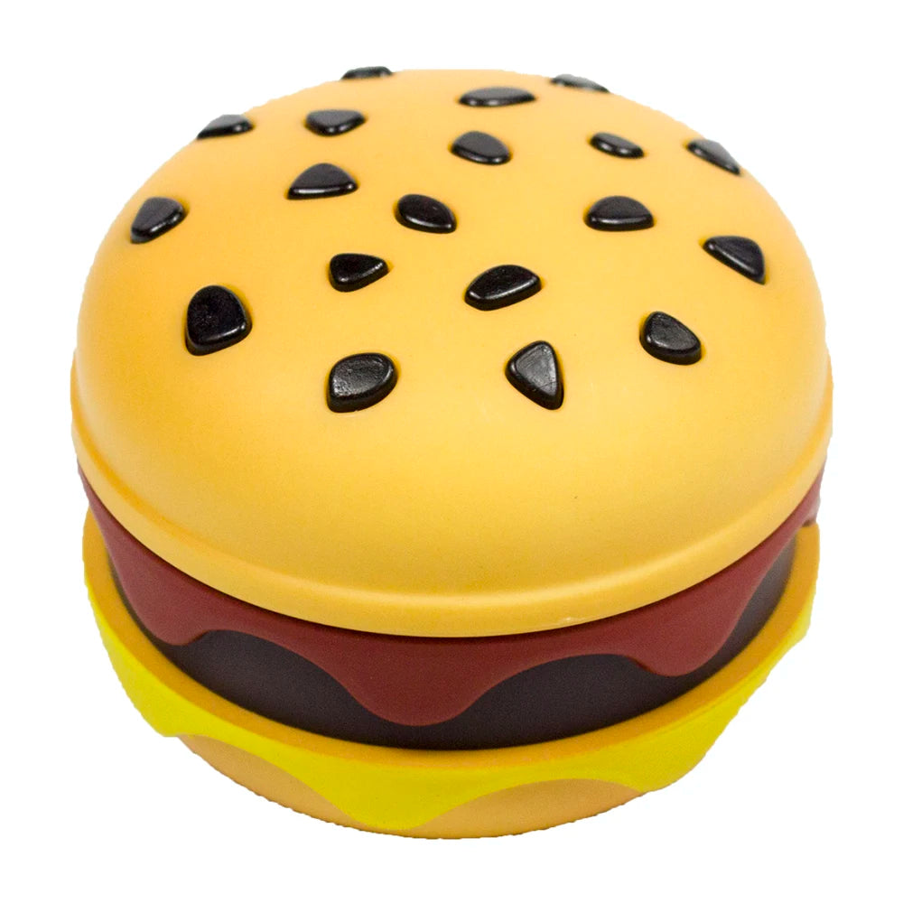2.75" 4-Layer Metal Spice Herb Grinder Creative Burger Design Manual Tobacco Crusher Funny gift for man Halloween Birthday