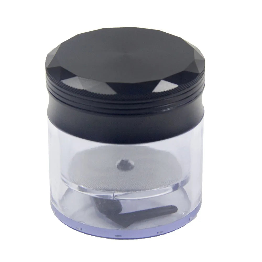 2.4" Metal Spice Herb Tobacco Grinder 4 Piece Crusher Storage gift man Smoke Crusher Rasta Color