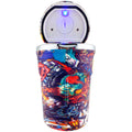 Portable Car Travel Cigarette Cylinder Candy Ashtray Holder Cup LED Light Colorful Abstract Art LED Ashtray with Blue Illuminate