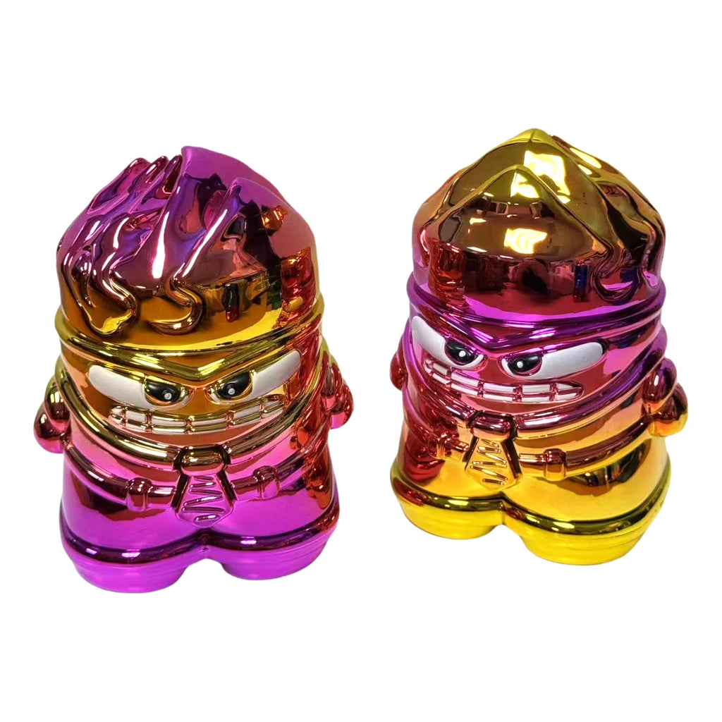 2.3'' Funny Monster shiny Spice Herb Grinder With Drawer Tobacco Crusher gift for birthday man friend
