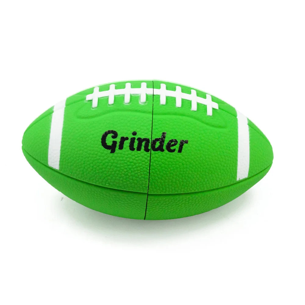 1pc Rubber American Football Herb Grinder for tobacco 4Parts Spice Crusher Gift for Friends Perfect for Valentine's Day Birthday
