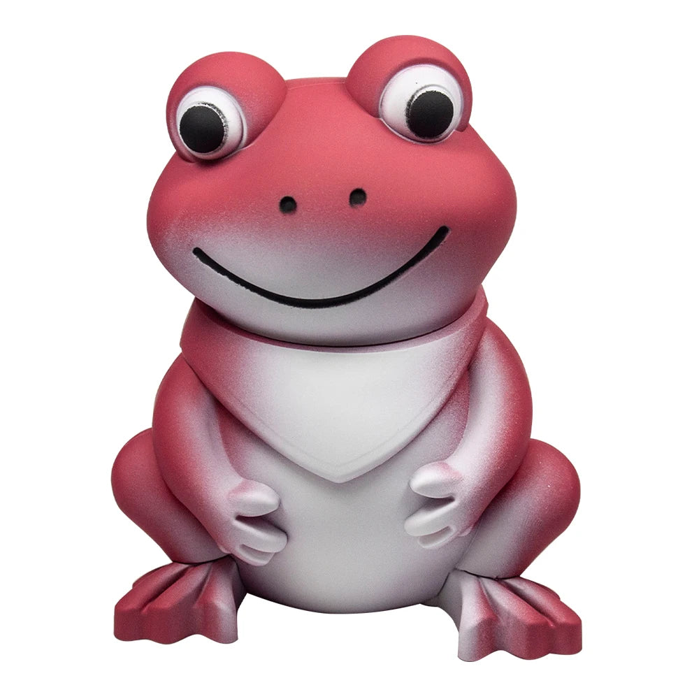 1.8'' 4 Parts Cute Frog Shape Metal Herb Tobacco Grinder 4-Piece Rubber Finish Crusher gift for Valentine's Day Birthday friend