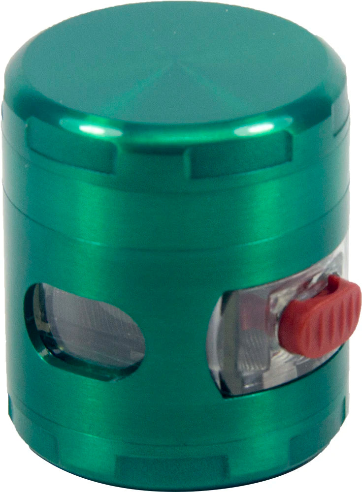 2" 4 Parts Metal Herbal Herb Spice Smoke Tobacco Grinder W/ Drawer Handle gift for man birthday Christmas