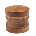 2.4" Wooden Herb Grinder 4 Piece with Metal Teeth Durable Manual Spice Crusher