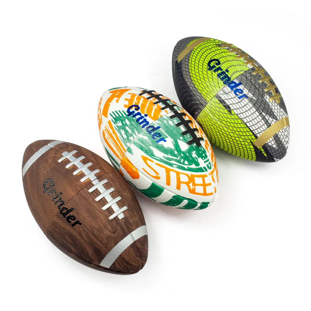 1pc Rubber American Football Herb Grinder for tobacco 4Parts Spice Crusher Gift for Friends Perfect for Valentine's Day Birthday