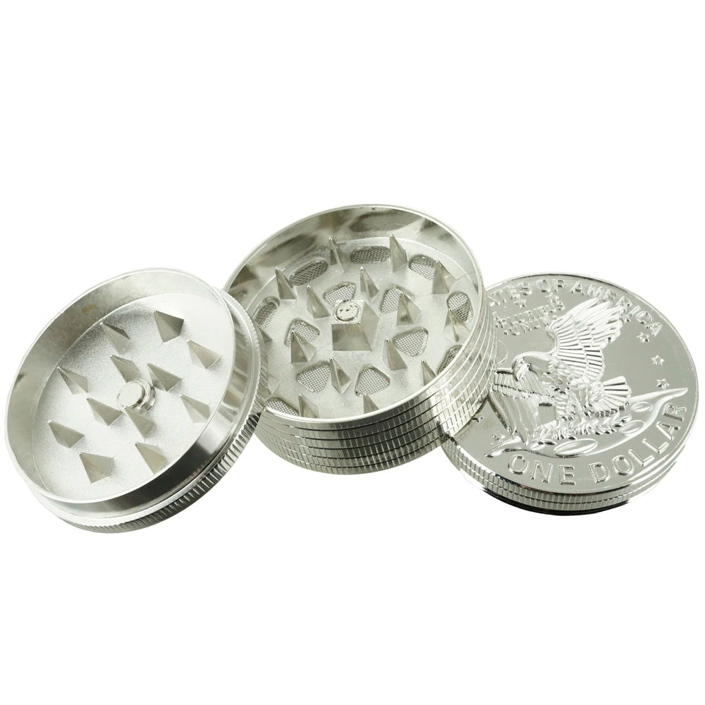 2" US$ Grinder 3 Piece Tobacco Herb Spice Crusher***USA SELLER