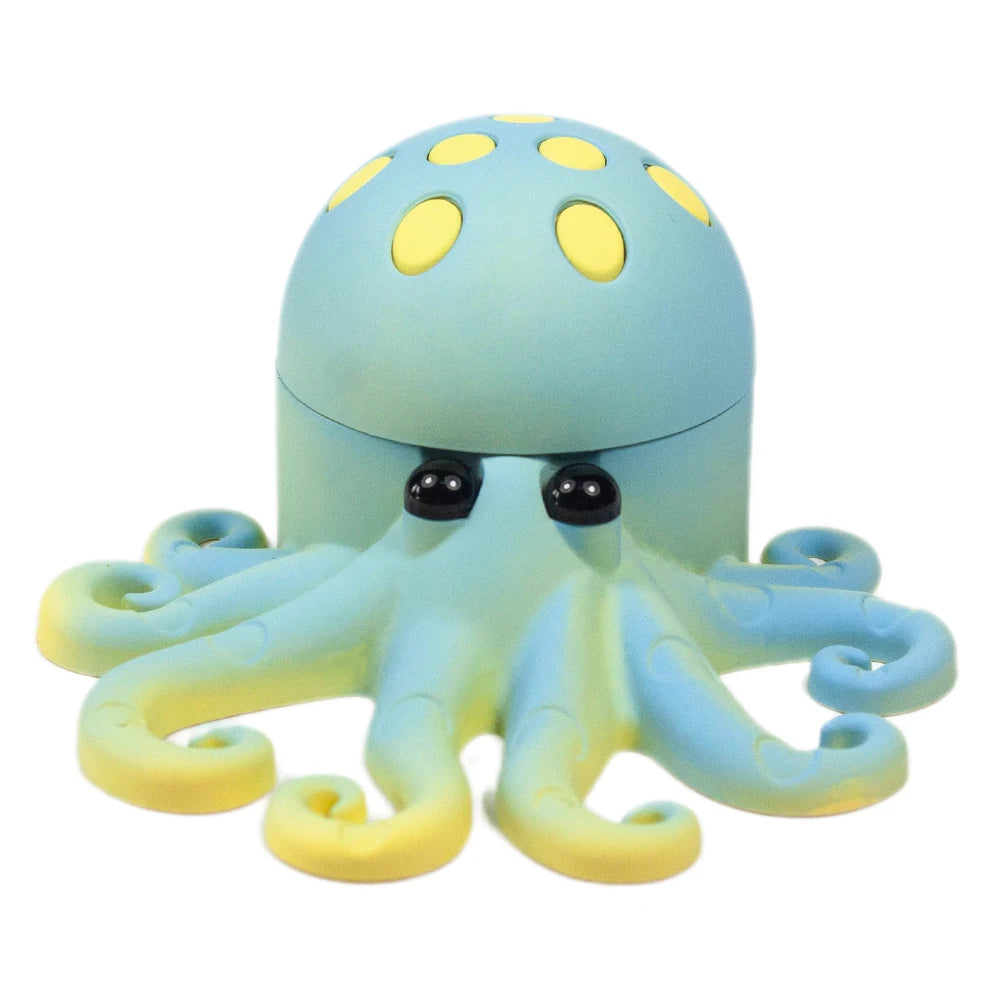 1.8'' 4 Parts Cute Octopus Shape Herb Grinder Durable Manual Metal Spice Crusher Gift for Friends  Valentine's Day  Birthday