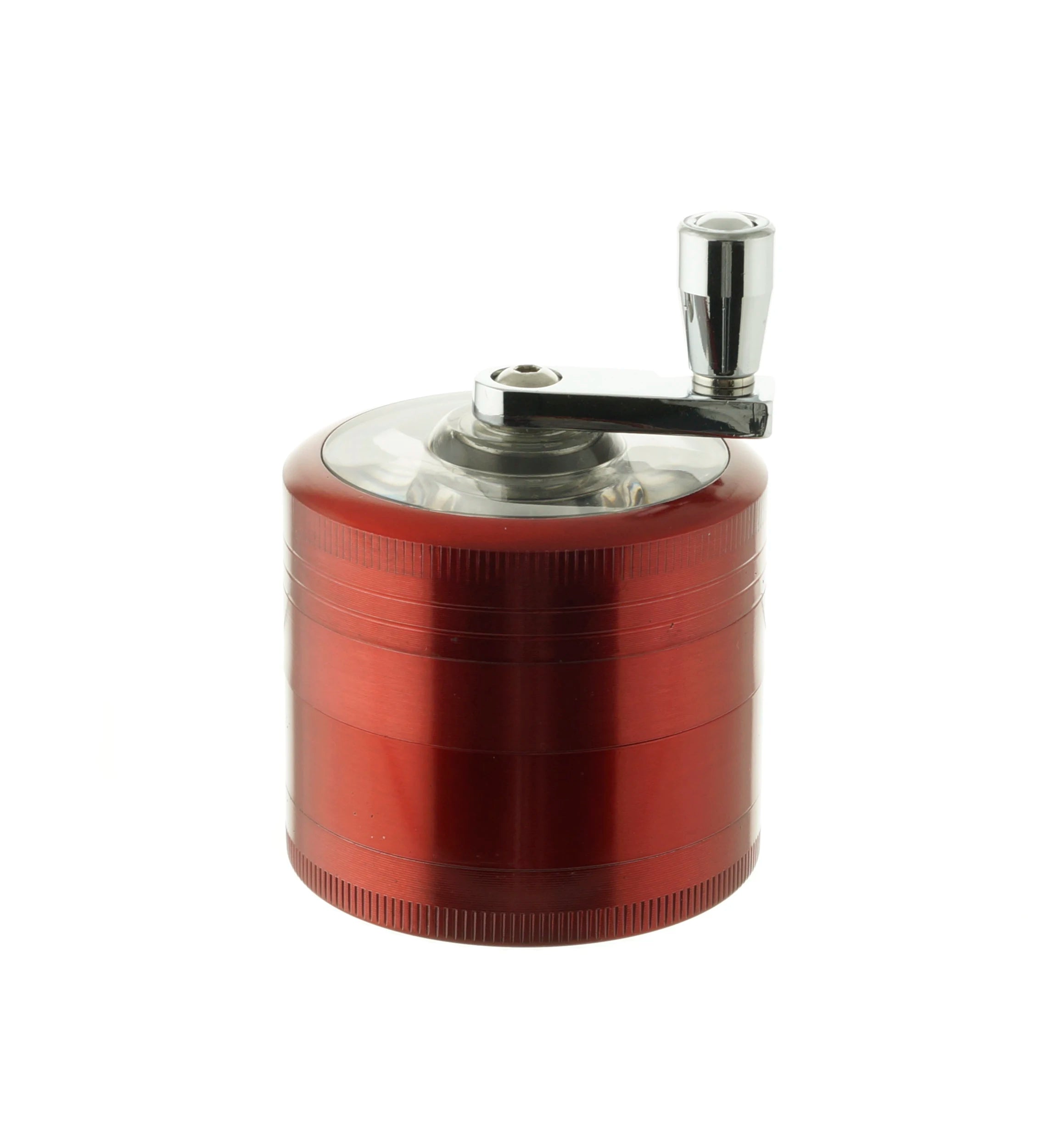 2.1" 4 PC Aluminum Tobacco Herb Spice Crusher Crank Tobacco Spice Grinder Handle Crank Smoke Metal Chromium Crusher Skull