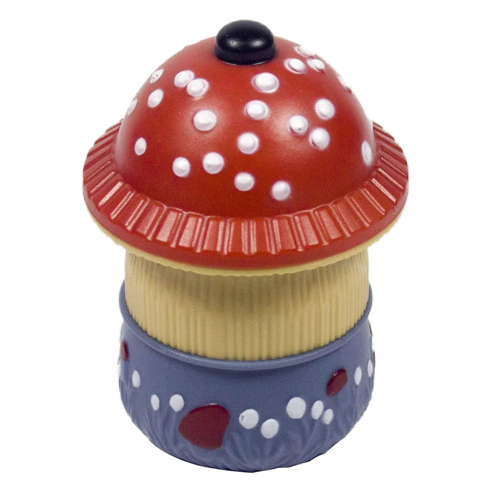 Mushroom-Shaped Herb & Spice Grinder - Durable Plastic with Metal Core, Compact Pocket Size, Ideal Gift for Christmas